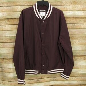 Goodfellow Maroon/White Varsity Jacket XL